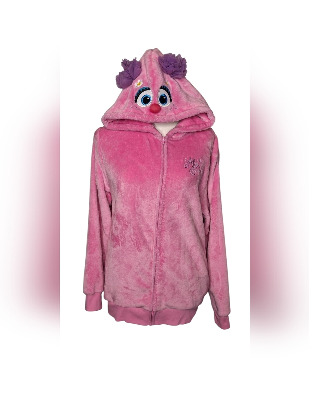 Sesame Place Street Abby Cadabby Pink Costume Jacket Hooded SeaWorld Size Small
